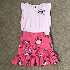 Carter’s Girl’s Pink Top and Skirt Set